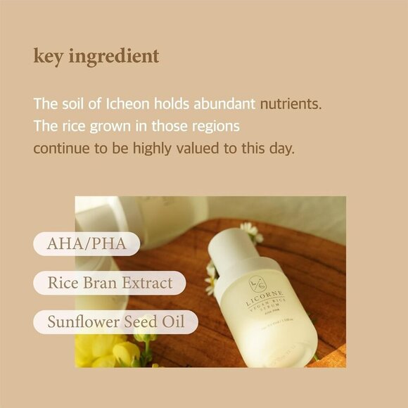 NIB New Licorne Vegan Rice Serum Hydrating 1.52 oz/45 ml - Picture 5 of 7